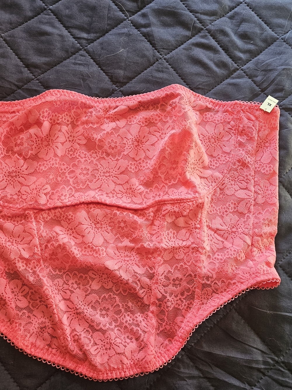 Victoria's Secret Coral Lace Strapless Bandeau/ Color Is Hot Pink. Like Last Pic